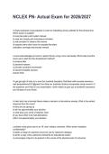 NCLEX PN- Actual Exam for 2026&sol;2027&NewLine;