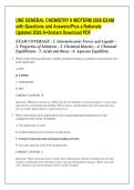 UNE GENERAL CHEMISTRY II MIDTERM 2026 EXAM &NewLine;with Questions and Answers&sol;Plus a Rationale &NewLine;Updated 2026 A&plus;&sol;Instant Download PDF 