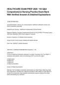 HEALTHCARE EXAM PREP 2026&lowbar; 110 Q&A Comprehensive Nursing Practice Exam Bank With Verified Answers & Detailed Explanations&period;pdf&NewLine;&NewLine;