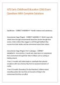 ILTS Early Childhood Education &lpar;206&rpar; Exam Questions With Complete Solutions 
