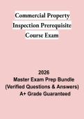 Commercial Property Inspection Prerequisite Course Exam PDF &vert; Study Guide&comma; Practice Questions&comma; Test Bank & Certification Prep