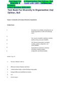 Test Bank for Diversity in Organizations 2nd Edition by Bell&NewLine;