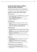Grade 12 Life Sciences &lpar;IEB&rpar; &ndash; Exam Revision Summary &ndash; Complete Exam Revision Notes