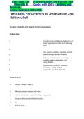 Test Bank for Diversity in Organizations 2nd Edition by Bell&NewLine;