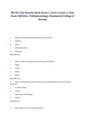 NR 283 Test Question Bank &lpar;Exam 1&comma; Exam 2&comma; Exam 3&comma; Final Exam &lpar;300 Q&sol;A&rpar; &colon; Pathophysiology&colon; Chamberlain College of Nursing&NewLine;&NewLine;