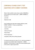 CORPORALS COURSE COMP 2 TEST QUESTIONS WITH CORRECT ANSWERS