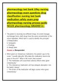 pharmacology test bank Lilley nursing pharmacology exam questions drug classification nursing test bank medication safety exam prep pharmacology nursing process guide NCLEX pharmacology GRADED A&plus;