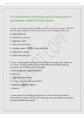 ATI Fundamentals of Nursing practice Exam questions&NewLine;and answers Graded A&plus;&vert;latest update&NewLine;A nurse is discussing restorative health care with a newly licensed nurse&period; Which of&NewLine;the following examples should the nurse include in the teaching&quest; &lpar;Select all&rpar;&NewLine;A