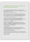 ATI Engage Professional Nursing Exam questions and&NewLine;answers Graded A&plus;&vert;latest update&NewLine;A nurse is discussing bullying in the workplace with a group of new staff&NewLine;members&period; Which of the following statements related to workplace bullying should&NewLine;the nurse incl