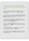 Becoming a Professional Nurse&colon; Professional Nursing&NewLine;Practice Exam questions and answers Graded A&plus;&vert;latest&NewLine;update&NewLine;What professional association established the Code of Ethics&comma; Social Policy&NewLine;Statement&comma; and scope and standards of practice&quest; - American Nurs