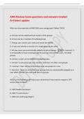 AWS Review Exam questions and answers Graded&NewLine;A&plus;&vert;latest update&NewLine;What are characteristics of AWS IAM users and groups&quest; &lpar;Select TWO&period;&rpar;&NewLine;A&period; Groups can be nested and can contain other groups&NewLine;B&period; A User can be a m