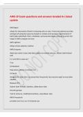 AWS CP Exam questions and answers Graded A&plus;&vert;latest&NewLine;update&NewLine;AWS Batch&NewLine;allows for thousands of batch computing jobs on aws&period; Provisions optimal quantity&NewLine;and type of compute resources based on volume and resource requirements of&NewLine;batch jobs submitted&period; Plan