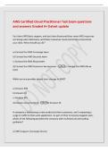AWS Certified Cloud Practitioner Test Exam questions&NewLine;and answers Graded A&plus;&vert;latest update&NewLine;You have AWS Basic support&comma; and you have discovered that some AWS resources&NewLine;are being used maliciously&comma; and those resources could potentially compromise&NewLine;your data