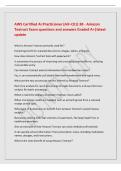 AWS Certified AI Practicioner &lpar;AIF-C01&rpar; 3B - Amazon&NewLine;Textract Exam questions and answers Graded A&plus;&vert;latest&NewLine;update&NewLine;What is Amazon Textract primarily used for&quest;&NewLine;Extracting text fro