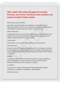 C810- Health Information Management Concepts&comma;&NewLine;Principles&comma; and Practice&period; Key Words Exam questions and&NewLine;answers Graded A&plus;&vert;latest update&NewLine;Do-Not-Resuscitate order &lpar;DNR&rpar;&NewLine;Most often used by individuals who are elderly or chronically ill&comma; it directs&NewLine;healthca