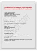 C810 Study Guide &num;1 &lpar;Data & Information Governance&rpar;&NewLine;Exam questions and answers Graded A&plus;&vert;latest update&NewLine;1&period; create a mission statement&NewLine;2&period; develop DG program goals&NewLine;3&period; establish DG metrics and success measures&NewLine;4&period; determine DG funding strategy&NewLine;5&period; develop