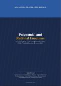 "Mastering Polynomial and Rational Functions&colon; A Complete Precalculus Study Companion"