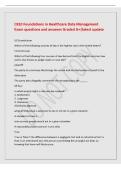 C810 Foundations in Healthcare Data Management&NewLine;Exam questions and answers Graded A&plus;&vert;latest update&NewLine;US Constitution&NewLine;Which of the following sources of law is the highest law in the United States&quest;&NewLine;Common Law&NewLine;Which of the following four sources of law der