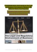 The Legal and Regulatory Environment of Business&comma; 19th Edition by Marisa Anne Pagnattaro &colon; Comprehensive Test Bank &vert; Verified Questions & Answers &semi; Multiple-Choice&comma; True&sol;False Exam Preparation Guide