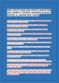 HSPA CRCST EXAM 2026 UPDATE QUESTIONS&NewLine;AND CORRECT VERIFIED ANSWERS ALREADY&NewLine;GRADED A&plus; &lpar;BRAND NEW VISION&rpar;&NewLine;