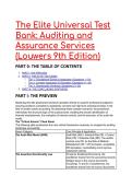 2026&sol;2027 The Ultimate S-Tier Test Bank&colon; Auditing & Assurance Services 9th Edition &lpar;Louwers&rpar; &vert; 22&plus; Elite Scenarios & Distractor Analyses