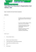 Test Bank for Diversity in Organizations 2nd Edition by Bell&NewLine;