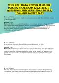 WGU C207 Data-Driven Decision Making OA Final Exam Questions&comma; Answers and Rationales 2027