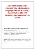 CALT EXAM STUDY GUIDE &NewLine;2026&sol;2027 &vert; 200 Expert-Verified &NewLine;Q&A &vert; ALTA Standards & MSLE &NewLine;Competencies &vert; Pass Guaranteed -&NewLine;A&plus; Graded