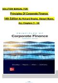 SOLUTION MANUAL FOR &NewLine;Principles Of Corporate Finance &NewLine;14th Edition By Richard Brealey&comma; Stewart Myers&comma; ALL Chapters &lpar;1 - 34&rpar;&NewLine;