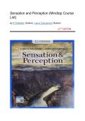 Test bank - Sensation and Perception &lpar;Mindtap Course List&rpar; 11th Edition&NewLine;by E Goldstein &lpar;Author&rpar;&comma; Laura Cacciamani &lpar;Author&rpar; chapters 1 - 16 Fully Covered 2026&sol;2027