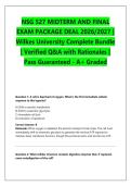 NSG 527 MIDTERM AND FINAL &NewLine;EXAM PACKAGE DEAL 2026&sol;2027 &vert; &NewLine;Wilkes University Complete Bundle &NewLine;&vert; Verified Q&A with Rationales &vert; &NewLine;Pass Guaranteed - A&plus; Graded