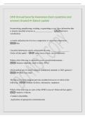 DOD Annual Security Awareness Exam questions and&NewLine;answers Graded A&plus;&vert;latest update&NewLine;Incorporating&comma; paraphrasing&comma; restating&comma; or generating in new form information that&NewLine;is already classified is known as &lowbar;&lowbar;&lowbar;&lowbar;&lowbar;&lowbar;&lowbar;&lowbar;&lowbar;&lowbar;&lowbar;&lowbar;&lowbar;&lowbar;&lowbar;&lowbar;&lowbar;&period; - Derivative&NewLine;classification&NewLine;a sec