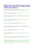 BORDER PATROL EXAM LATEST 2024 ACTUAL EXAM 100 QUESTIONS AND CORRECT DETAILED ANSWERS  ALREADY GRADED A&plus;