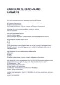 AAID EXAM QUESTIONS AND ANSWERS