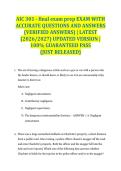 AIC 301 - final exam prep EXAM WITH ACCURATE QUESTIONS AND ANSWERS &lpar;VERIFIED ANSWERS&rpar; &vert; LATEST &lpar;2026&sol;2027&rpar; UPDATED VERSION &vert; 100&percnt; GUARANTEED PASS &lbrace;JUST RELEASED&rcub;