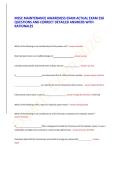 MSSC MAINTENANCE AWARENESS EXAM ACTUAL EXAM 250 QUESTIONS AND CORRECT DETAILED ANSWERS WITH RATIONALES