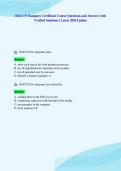 HACCP Managers Certificate Course Questions and Answers with&NewLine;Verified Solutions &vert; Latest 2026 Update