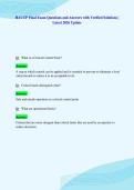 HACCP Final Exam Questions and Answers with Verified Solutions &vert;&NewLine;Latest 2026 Update