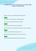 Bonefish Grill HACCP Test Questions and Answers with Verified&NewLine;Solutions &vert; Latest 2026 Update
