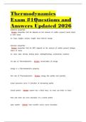 Thermodynamics Exam &num;1Questions and Answers Updated 2026