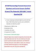 ATI RN Pharmacology Proctored Assessment &NewLine;Questions and Correct Answers &lpar;Verified &NewLine;Answers&rpar; Plus Rationales 2026 Q&A &vert; Instant &NewLine;Download Pdf 