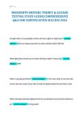 MISSISSIPPI DRIVERS' PERMIT & LICENSE&NewLine;TESTING STUDY GUIDE&vert;COMPREHENSIVE&NewLine;Q&A FOR CERTIFICATION SUCCESS 2026