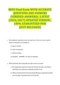 BEFO Final Exam WITH ACCURATE QUESTIONS AND ANSWERS &lpar;VERIFIED ANSWERS&rpar; &vert; LATEST &lpar;2026&sol;2027&rpar; UPDATED VERSION &vert; 100&percnt; GUARANTEED PASS &lbrace;JUST RELEASED&rcub;