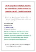 ATI RN Comprehensive Predictor Questions &NewLine;and Correct Answers &lpar;Verified Answers&rpar; Plus &NewLine;Rationales 2026 Q&A &vert; Instant Download Pdf 