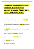 NENA ENP Exam Study Guide &ndash; &NewLine;Practice Questions with &NewLine;Verified Answers&period; GRADED A&plus;&period; &NewLine;Latest 2026&sol;2027 Update 