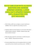 NCCCO CORE EXAM WITH ACCURATE QUESTIONS AND ANSWERS &lpar;VERIFIED ANSWER&rpar; &vert; LATEST &lpar;2026&sol;2027&rpar; UPDATED VERSION &vert; 100&percnt; GUARANTEED PASS &lbrace;JUST RELEASED&rcub;