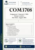 COM3708 Assignment 1 &lpar;QUALITY ANSWERS&rpar; Semester 2 2026