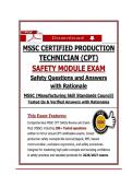 MSSC Certified Production Technician &lpar;CPT&rpar; &ndash; Safety Questions and Answers with Rationale 2026&sol;2027 