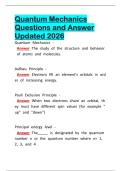 Quantum Mechanics Questions and Answer Updated 2026