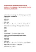 INDIANA FOR-HIRE ENDORSEMENT PRACTICE EXAM QUESTIONS WITH ANSWERS &vert; SPEED LIMITS&comma; AXLE WEIGHTS&comma; TIRE SAFETY & DRIVING LAWS 